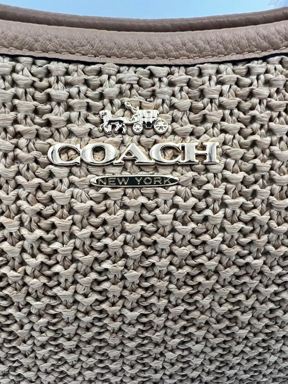 Teri Shoulder Straw Bag With Charm